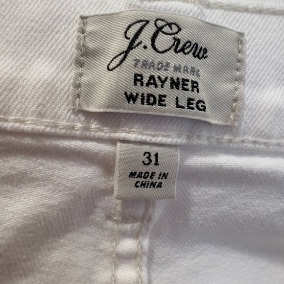 J. Crew White Rayner Wide Leg Cropped Jeans Size 31 - Picture 6 of 8